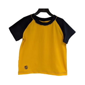 Tee-Shirt SAM - jaune tournesol - bleu marine - taille 4 ans - en stock