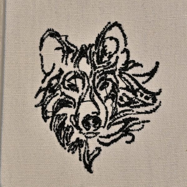 Patch Brodé Loup Tribal - Thermo-collant Ou à Coudre - 8.2x9cm - Pour Vêtements, Sacs, Personnalisation